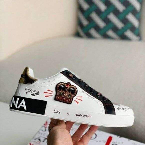 Dolce & Gabbana Portodino Sneakers Nappa Calfskin with Patch - Picture 8 of 10